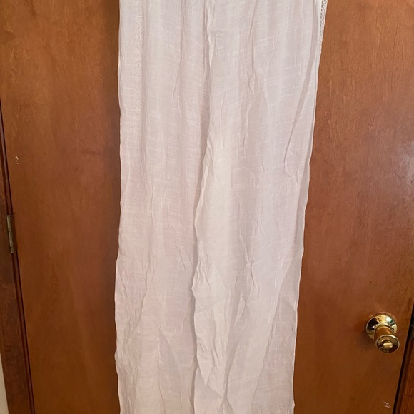 Flowy boho white gauzy pants - Picture 4 of 6